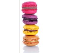 Sticker autocollant frigo Macarons 70x170cm SAEFR1094 (Fond Blanc)