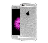 Sticker Autocollant Iphone 6/6s Intégral Apple Bling Paillettes Strass Diamant Avant/Arrière - Argent