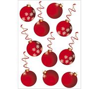 Sticker Autocollant Noël Électrostatique 21x29,7cm - Déco Vitre Fenêtre Boules de Noël, Idéal pour Célébrer les Fêtes!