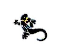 Sticker Autocollant - Oem - Gecko Noir - 3d - 55 X 32 Mm - Résistant Aux Uv