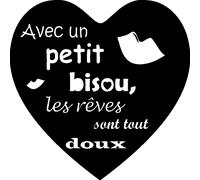 Sticker Avec un petit bisou, les rêves sont tout doux