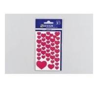 Sticker - AVERY - Herzen Papier 4371 - Multicolore - Coeurs - Mixte