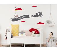 Sticker Avion Banderole - Nombreuses tailles et couleurs disponibles