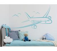 Sticker Avion de Ligne - Nombreuses tailles et couleurs disponibles