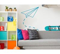 Sticker Avion de Papier Géométrique - Nombreuses tailles et couleurs disponibles