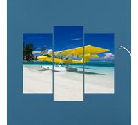Sticker Avion sur la plage