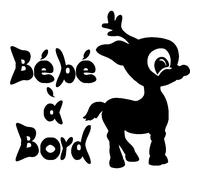 Sticker Baby on board et petite biche