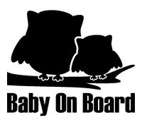 Sticker Baby on board Famille d'Hiboux