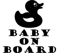 Sticker Baby on board Silhouette petit canard