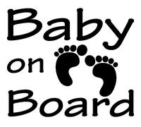 Sticker Baby on board Trace de pas de bébé