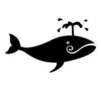 Sticker baleine à bosse et son jet d'eau