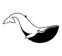 Sticker Baleine amusante
