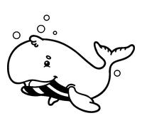 Sticker Baleine de l'océan