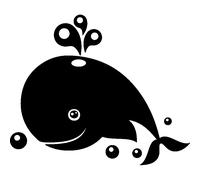 Sticker baleine et bulles