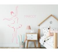 Sticker Balerine danseuse avec texte personnalisé - Nombreuses tailles et couleurs disponibles