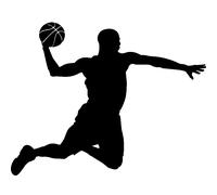 Sticker Basketteur en plein vol
