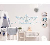 Sticker Bateau de Papier Géométrique - Nombreuses tailles et couleurs disponibles