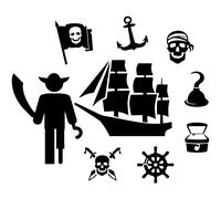 Sticker Bateau, drapeau, emblèmes