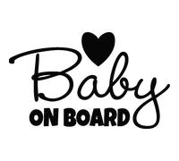 Sticker Bébé à bord coeur