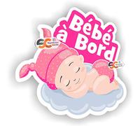 Sticker Bébé à Bord Fille - Autocollant bébé à Bord Fille Enfant
