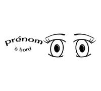 Sticker Bébé à bord personnalisable aux grands yeux