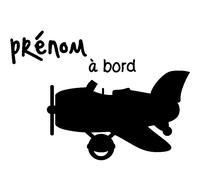 Sticker Bébé à bord personnalisable dans un avion