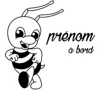 Sticker Bébé à bord personnalisable est l'abeille