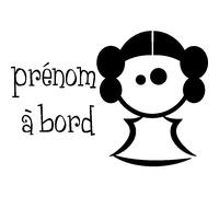 Sticker Bébé à bord personnalisable et des couettes