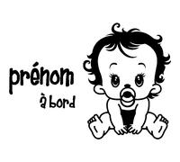 Sticker Bébé à bord personnalisable et sa tutute