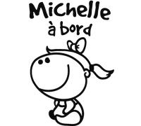 Sticker Bébé à bord Personnalisable fille