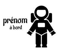 Sticker Bébé à bord personnalisé astronaute