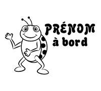 Sticker Bébé à bord personnalisé coccinelle