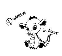 Sticker Bébé à bord personnalisé et le dragon