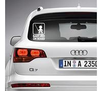 Sticker Bébé à bord pour voiture Baby Jedi 20 cm Blanc - Anakiss