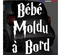 Sticker bébé à bord pour voiture Bébé Moldu à bord 20 cm Blanc - Anakiss