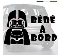 Sticker bébé à bord pour voiture Dark Vador 20 cm Noir - Anakiss