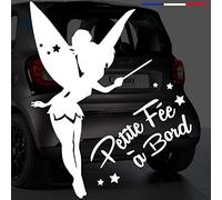 Sticker bébé à bord pour voiture Petite Fée à bord 20 cm Blanc - Anakiss