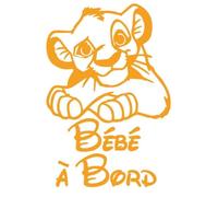 STICKER BEBE A BORD SIMBA J0117 Orange melon Orange Melon