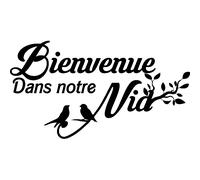 Sticker Bienvenue dans notre nid
