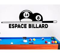 Sticker Billard - Snooker avec texte personnalisé - Nombreuses tailles et couleurs disponibles