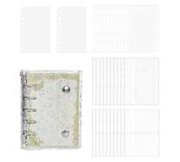 Sticker Binder- Clear Collecting Album Sleeves, Sticker Organizer Binder, Blank Clear Holographic For Study Note Hand-Drawn Cards Girls Students Kids Teens Travel School Dorm Bedroom