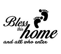 Sticker Bless this home and all who enter
