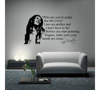 Sticker Bob Marley Autocollant Mural, Inscription Adhésive, Musicale, Musique Classique, Chantôme, Bob Marley,Leone,Pop, Reggae, Miti de la Musique, chanteurs, École de Musique 150 x 50 cm.