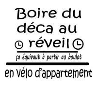 Sticker Boire du déca au réveil