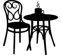Sticker Boisson chaude sur une table