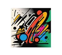 Sticker boites aux Lettres déco, 28,5x28x5cm, décoration Vinyle Haute qualité, Vinyle Resistant Autocollant (Doodle Contraste), 100% français