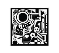 Sticker boites aux Lettres déco, 28,5x28x5cm, décoration Vinyle Haute qualité, Vinyle Resistant Autocollant (Geometrie), 100% français