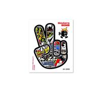 Sticker Bomb Biker Salutation 10x12cm