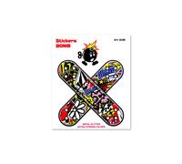 Sticker Bomb Snowboard 10x12cm