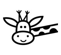 Sticker Bonjour la girafe